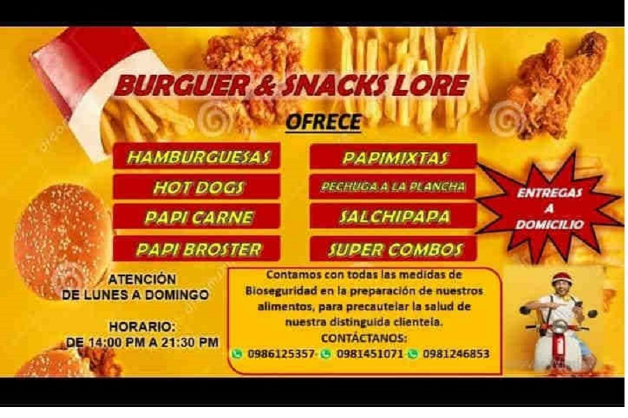 Burger y snacks Lore