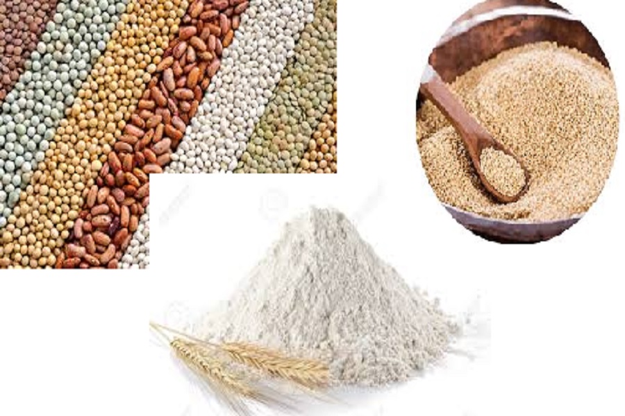 Granos secos, harina de trigo y machica